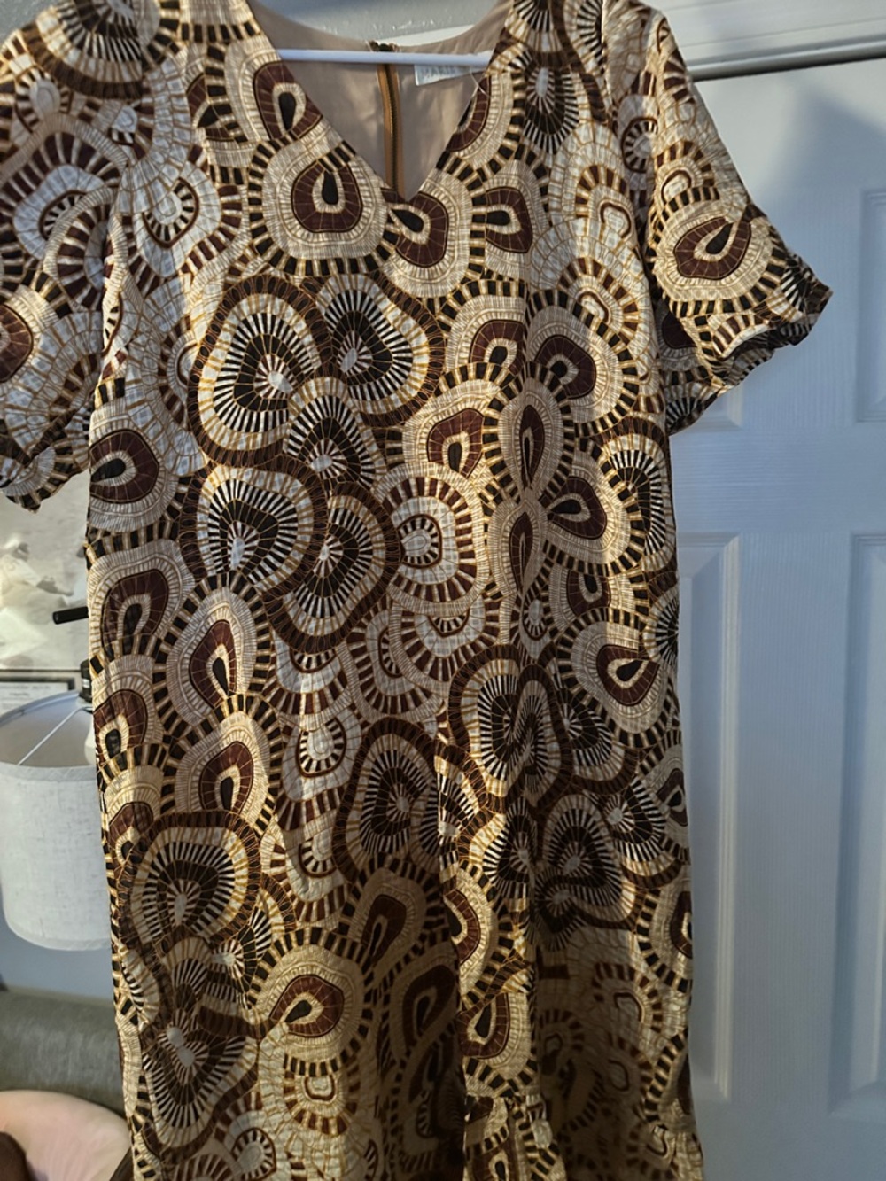 Marie Oliver NWOT Abstract Print Zip Front Midi Dress Size Small - Picture 6 of 11
